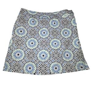 IZOD Golf Skirt Skort Blue Medallion Print Size 2